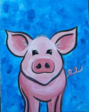 Charlie the Pig - Paint Nite event in Mississauga, ON