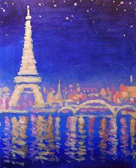 Paris Lights - Paint and sip event at Paliotti’s Italian Restaurant  in Abbotsford , BC - PaintNite.com