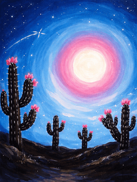 Desert Sky Light - Paint and sip event at The Old Spaghetti Factory in SAN JOSE, CA - PaintNite.com