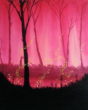 Red Twilight - Paint Nite event in Duarte, CA