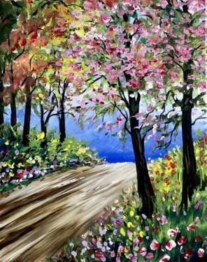 Trail of Blooms - Paint and sip event at Ace and vine  in NAPA, CA - PaintNite.com