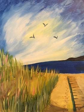Vineyard Dunes - Paint and sip event at 300 Club Lounge (Yosemite Lanes) in MODESTO, CA - PaintNite.com