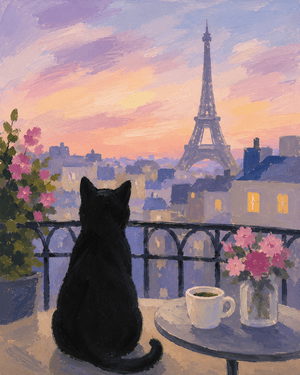 Cat in Paris - Paint and sip event at Mountain Mike's Pizza in Napa, CA - PaintNite.com