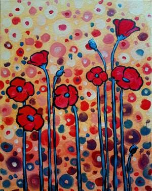 Poppies Klimt with Joyce (Of Art!!) Team Creative Magic