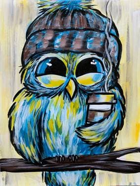 Coffee Owl Day - Paint and sip event at Dead Poet's Espresso LTD. in Moline, IL - PaintNite.com