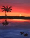 Turtles at Sunset thumbnail view