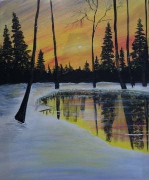 Fire and Ice - Paint and sip event at Cape Cod Beer in Hyannis, MA - PaintNite.com