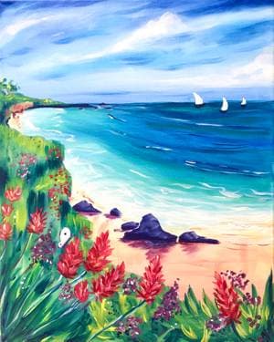 Ocean Vista - Paint and sip event at The Revivery in Loomis, CA - PaintNite.com