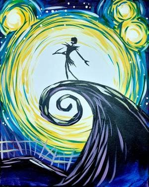 Nightmare Before - Paint and sip event at Coral Tree Cafe Encino in Encino, CA - PaintNite.com