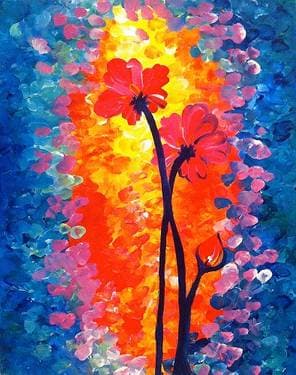 Colourful Blossoms - Paint and sip event at Casa Mexico in Ottawa, ON - PaintNite.com