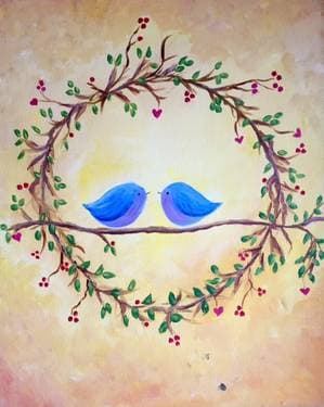 Birds in Love - Paint and sip event at Logan's Roadhouse Chico in Chico, CA - PaintNite.com