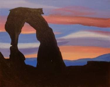 Utah Delicate Arch - Paint and sip event at Nikko Sushi and Ramen in KAYSVILLE, UT - PaintNite.com