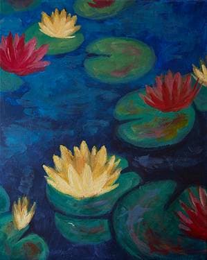 Water Lilies 1 - Paint and sip event at The Old Spaghetti Factory in CORVALLIS, OR - PaintNite.com