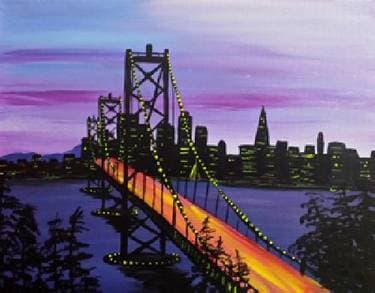 Bay Bridge At Dawn - Paint and sip event at San Jose Municipal Golf Course in SAN JOSE, CA - PaintNite.com