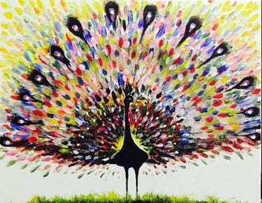 Proud Peacock - Paint and sip event at Volt Raceway  in Bowmanville, ON - PaintNite.com