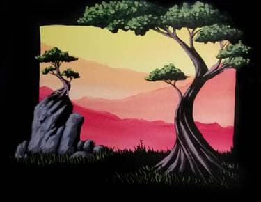 Zen Trees - Paint and sip event at Villa Caledon Inn in Caledon East, ON - PaintNite.com