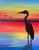 Heron At Sunset thumbnail
