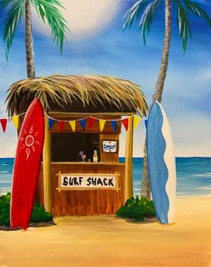 Surf Shack II - Paint and sip event at Mozambik Randpark Ridge in Johannesburg, ZAS - PaintNite.com