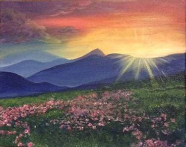 Sunshine Mountain - Paint and sip event at Canlan Sports- Langley Twin Rinks in Langley, BC - PaintNite.com