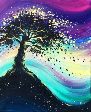 Dreamy evening - Paint and sip event at Kelsey's Original Roadhouse in Brampton, ON - PaintNite.com