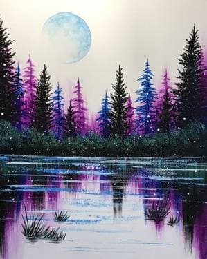 Frosted Lake - Paint Nite event in Pointe-Claire, QC