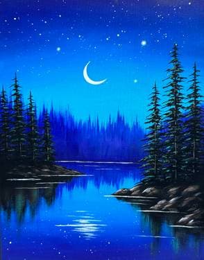 Silent Waters - Paint and sip event at The One Sixty Wine Bar & Cafe in Port Moody, BC - PaintNite.com