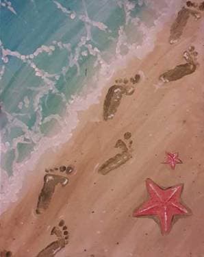 "Foot Steps" - Paint and sip event at Kelseys original roadhouse in Brampton, ON - PaintNite.com