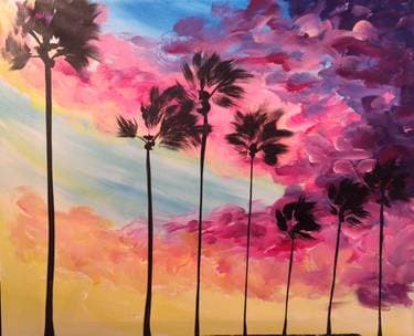 Sunset Boulevard - Paint and sip event at Ventura Coast Brewing Company in Ventura, CA - PaintNite.com