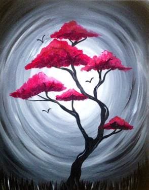 Red Tree Of Life - Paint Nite event in Langley, BC