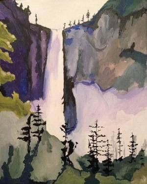 Yosemite Falls - Paint and sip event at PF Changs Sunnyvale in Sunnyvale, CA - PaintNite.com