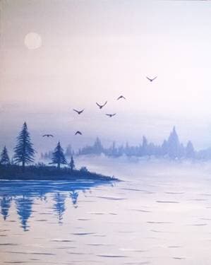 Misty Waters - Paint and sip event at Monaghan's Sports Pub & Grill - Oakville in Oakville, ON - PaintNite.com