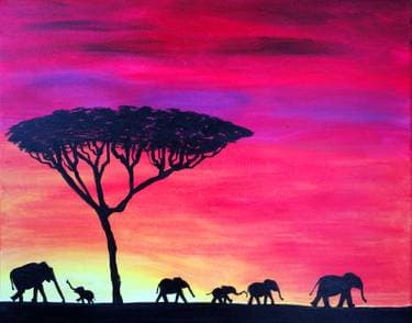 Elephants On Parade - Paint and sip event at El Torito in Pasadena in Pasadena, CA - PaintNite.com