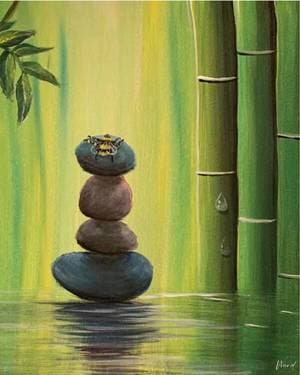 "Bee Relaxed" - Paint and sip event at Broadway Bar and Grill Portobello in Ottawa, ON - PaintNite.com