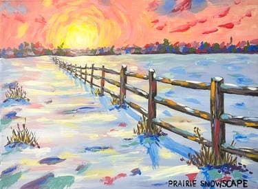 Prairie Snowscape - Paint and sip event at Mr Mike's Steak House Regina South in Regina, SK - PaintNite.com