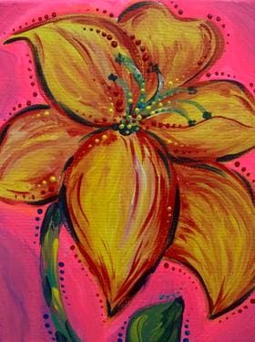 Funky Flower - Paint Nite event in Chico, CA