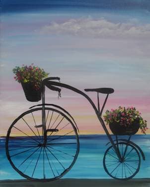 Beach Bike - Paint Nite event in Kenosha, WI