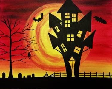 Fright This Way - Paint and sip event at Hyatt House in Pittsburgh, PA - PaintNite.com