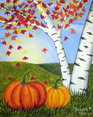 Fall Pumpkins - Paint Nite event in Cupertino, CA