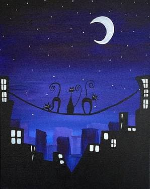 On the Cat Walk - Paint and sip event at Faces Brewing in Malden, MA - PaintNite.com