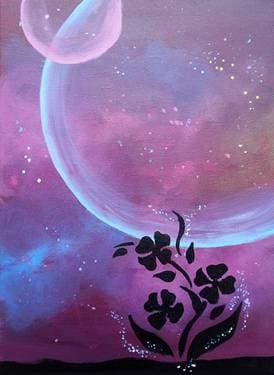 Astro Flower - Paint Nite event in Brampton, ON