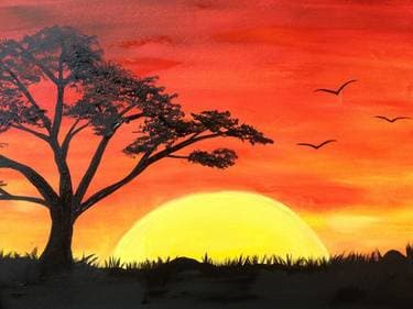 African Sun - Paint Nite event in Virginia Beach, VA