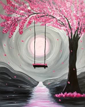 Whimsical Spring Blossoms - Paint and sip event at Monaghan's Sports Pub & Grill - Oakville in Oakville, ON - PaintNite.com