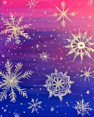 Snowflakes at Sunset - Paint and sip event at MTN WST Hard Cider in Salt Lake City, UT - PaintNite.com