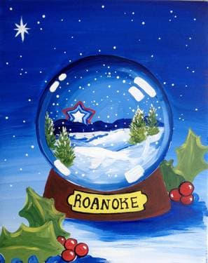 Star City Snow Globe - Paint and sip event at Big Lick Brewing Company in Roanoke, VA - PaintNite.com