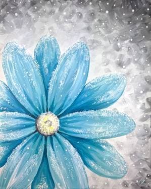 Snow Dusted Daisy - Paint Nite event in Edmonton, AB