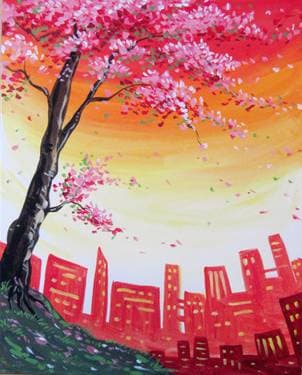 City Blossoms - Paint and sip event at Top Mix Bar & Kitchen Cambridge in CAMBRIDGE, MA - PaintNite.com