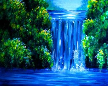 Secret Hidden Waterfall - Paint Nite event in Pasadena , CA