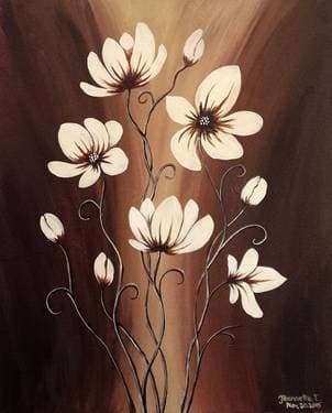 Chocolaty Floral - Paint and sip event at La Hacienda Del Rio - Nashua in Nashua, NH - PaintNite.com