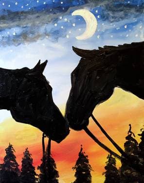 Night Nuzzling - Paint Nite event in Chesterfield, MO