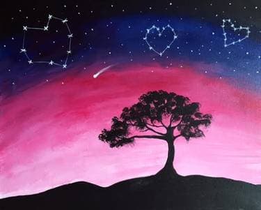 Love Constellations - Paint and sip event at Crow and the Pitcher in Murray , UT - PaintNite.com